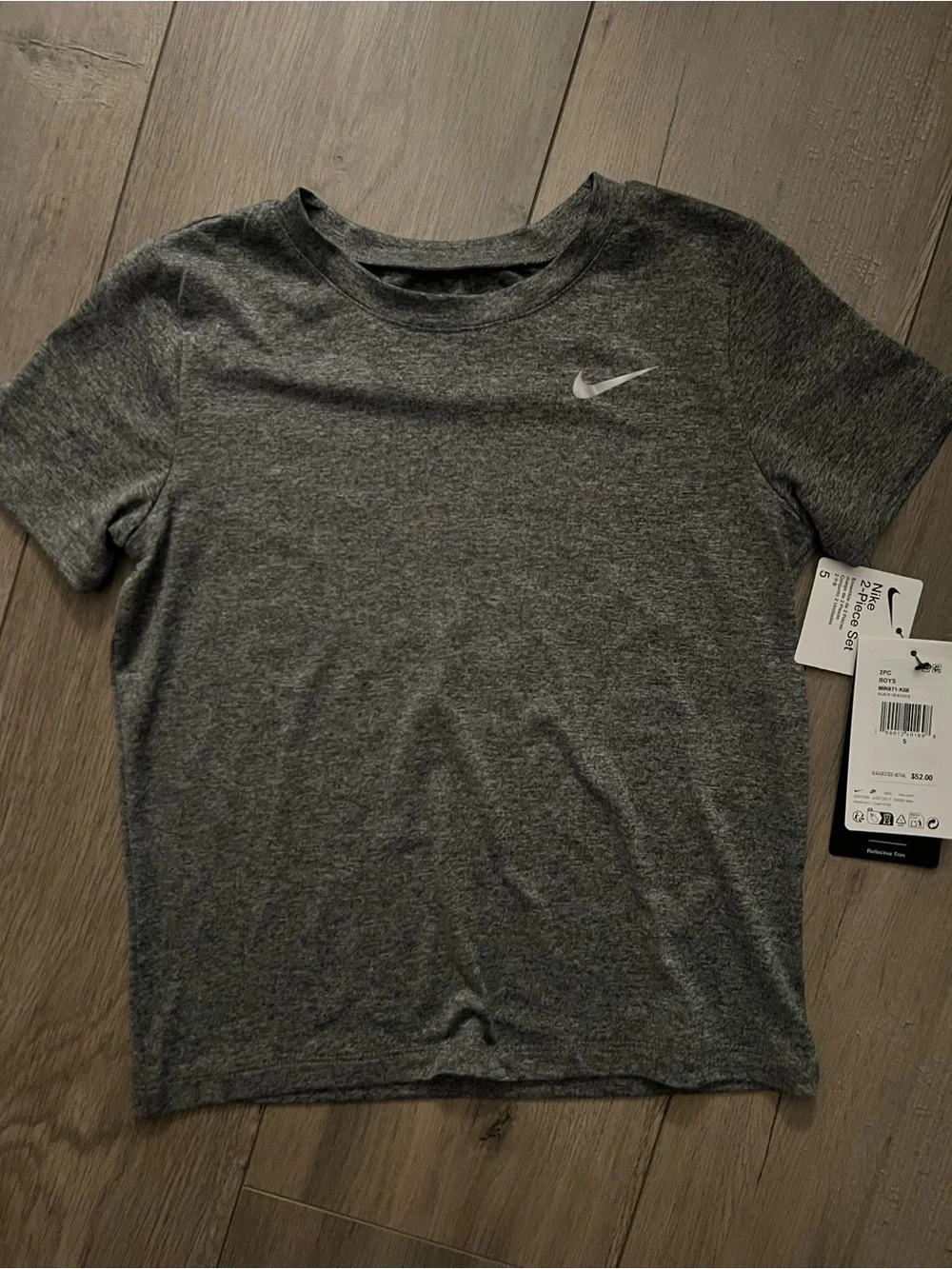 Nike Kids Gray Athletic Tee & Shorts Set